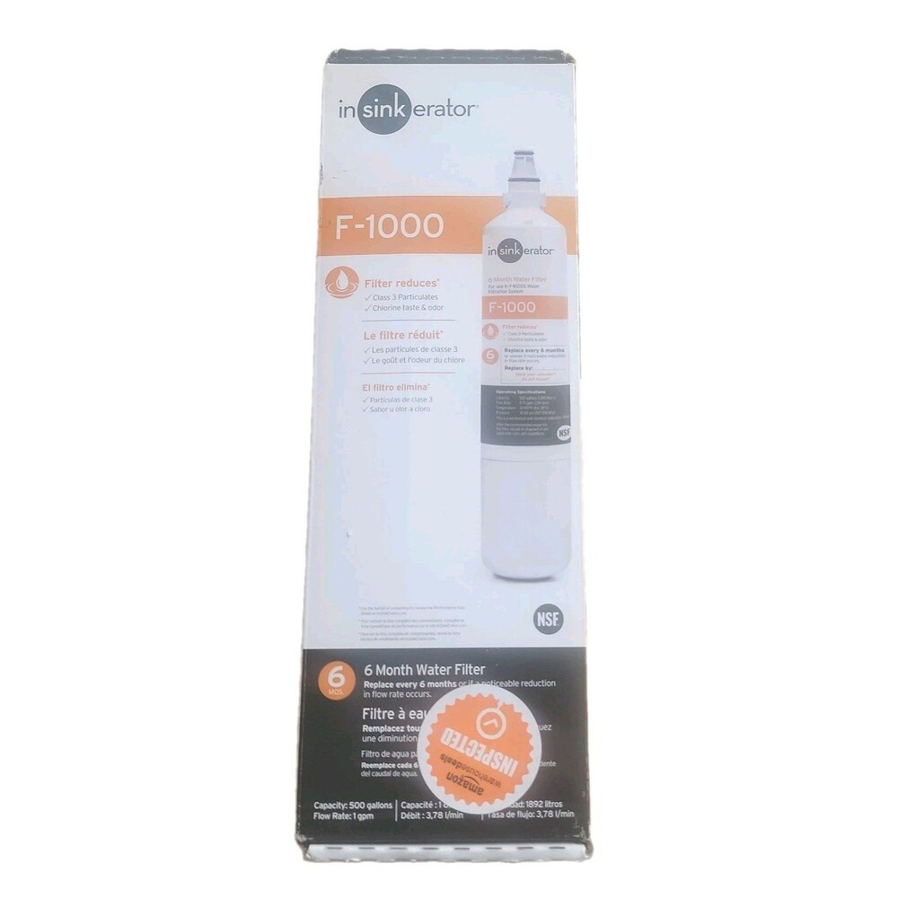 InSinkErator F-1000 Replacement Water Filter Cartridge New Sealed OEM